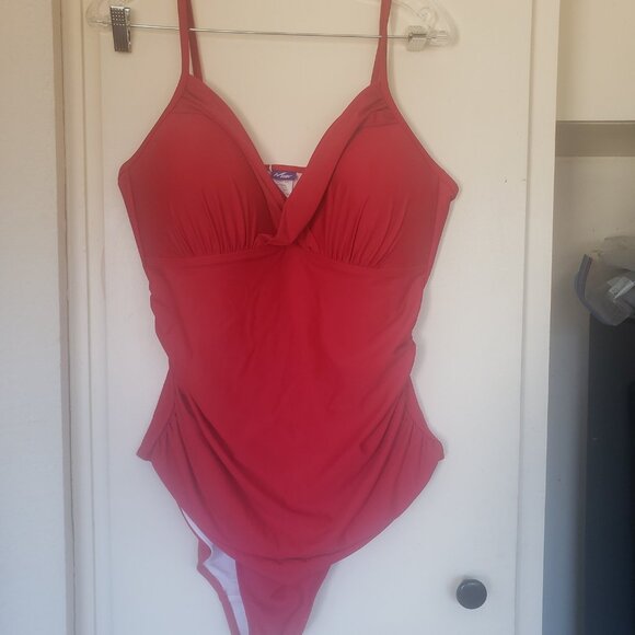 Hilor Red Swimsuit Size 18 - Picture 1 of 5